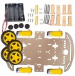 Chasis robot 4WD de acrílico con 4 motores y ruedas