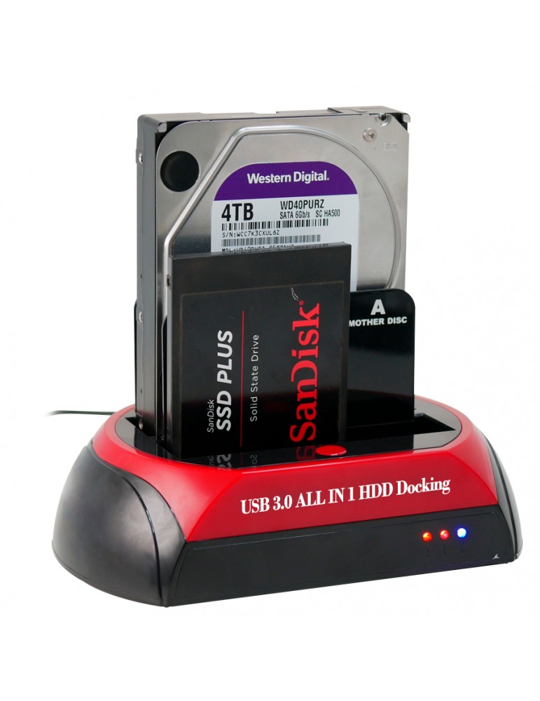 Docking station dos discos sata 2.5 y 3.5