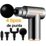 Pistola masajeadora 4 cabezales, hasta 3200 RPM