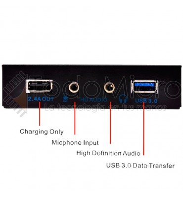 Panel Frontal 2 Puertos usb 3.0 bahia 3.5