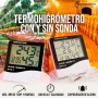 Reloj higrómetro y termómetro con alarma y calendario