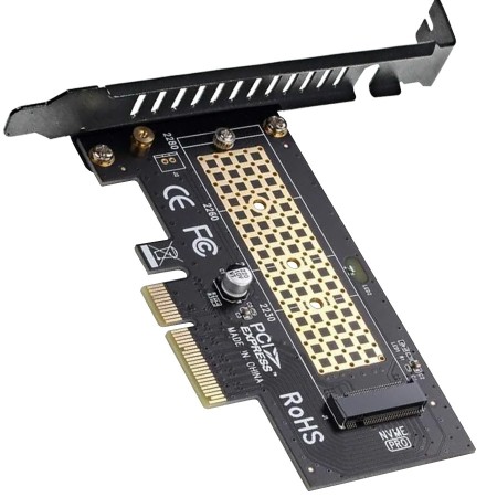 Adaptador SSD M.2 NVMe a PCIe 3.0 x4, hasta 4 GB/s