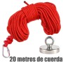 Kit pesca magnética 60mm 156kg imán + cuerda 20m