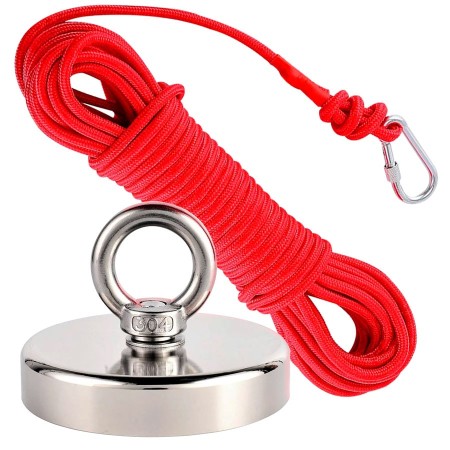 Kit de pesca magnética 48 mm, imán de 88 kg de fuerza