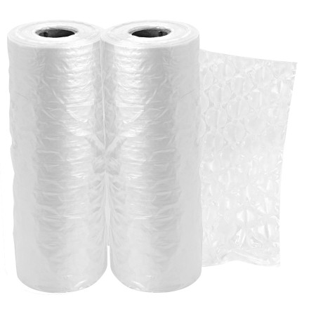 Papel burbuja sin inflar, 2 rollos x 500 m, diamante
