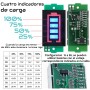 Indicador de carga litio 1S-8S, 3.3V-4.2V