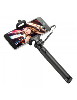 Palo para selfie extensible con cable