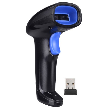 Escáner de código de barras 1D inalámbrico 2.4G y USB