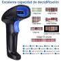 Escáner de código de barras 1D inalámbrico 2.4G y USB