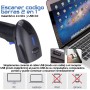 Escáner de código de barras 1D inalámbrico 2.4G y USB