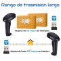 Escáner de código de barras 1D inalámbrico 2.4G y USB
