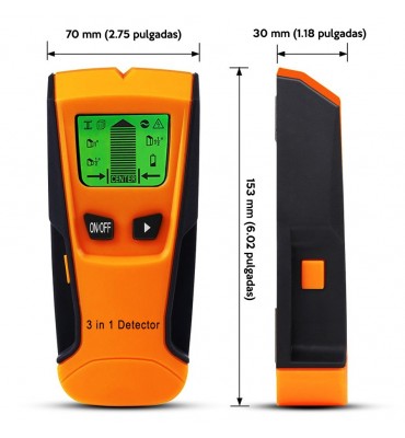 Detector de pared tres en uno, detector de metales de pared, cable de  alimentación, etc. con función de detección de metales Detector de metales  de pared Rojo Verde