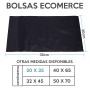 Bolsas negras para envíos e-commerce, 20x35 cm