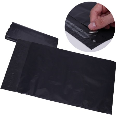Bolsas negras para envíos e-commerce, 20x35 cm