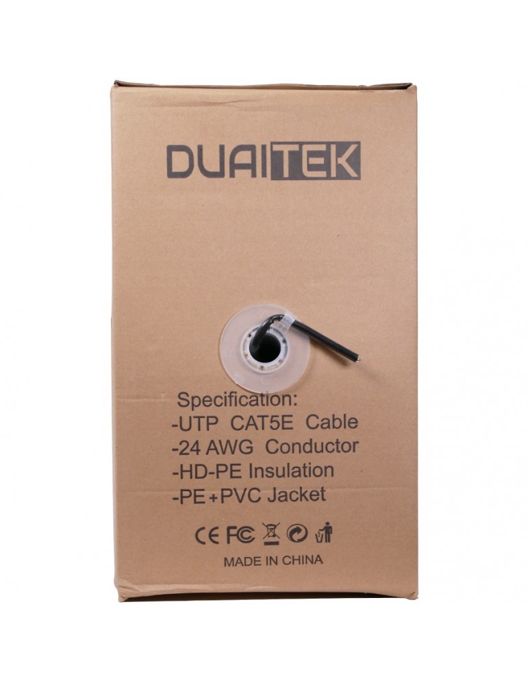Cable UTP CAT5E 305m 24AWG 0.51CU*4Pairs+0.90PE+Rip Cord+5.1PVC