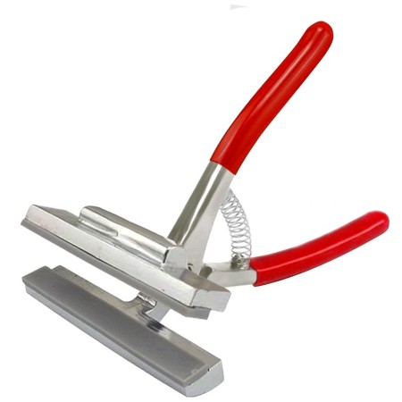 Pinza tensadora de tela, boca ancha ergonómica