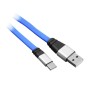 Cable USB a USB C 3.1 plano con puntas metálicas