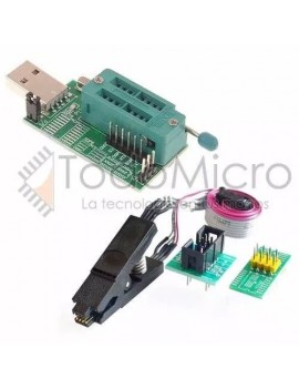 Combo Programador Usb Ch341a + Pinza + Cable. Bios Eeprom