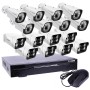 Combo NVR T-DN5016H1-HJ + switch PoE + 16 cámaras 5MP