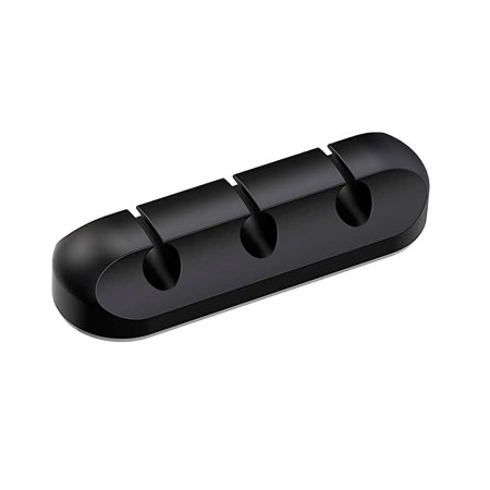Organizador de cables 3 puertos con adhesivo 3M