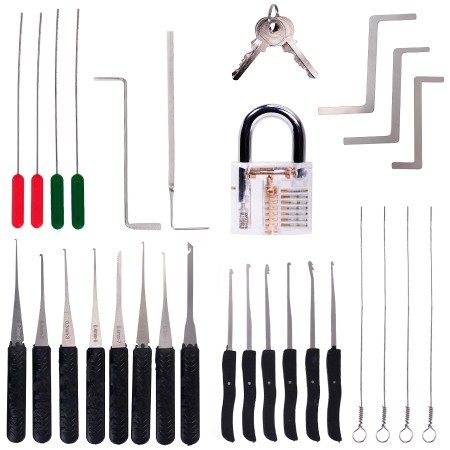 Set de ganzúas profesional 27 piezas para práctica