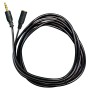 Cable Miniplug TRS macho-hembra, terminales oro