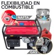 Grupo electrógeno 6.5kW a gas y gasolina, 220V