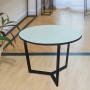 Mesa ratona con vidrio templado y marco de acero