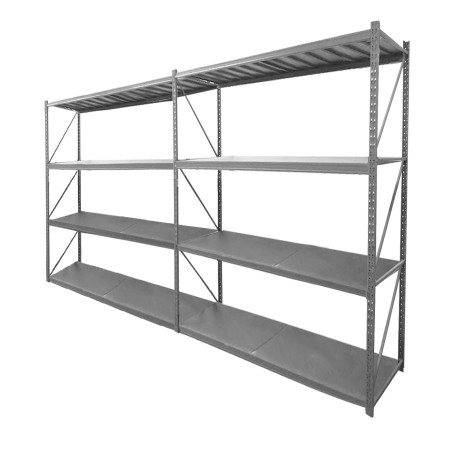 Estantería rack 250x80 cm, 4 niveles, 300 kg por nivel