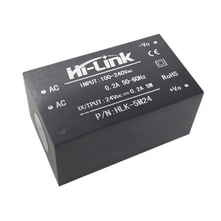 Fuente Switching Aislada HLK-5M24 220-24V, normas UL/CE