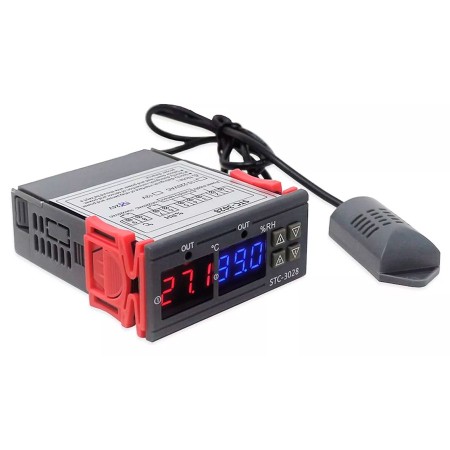 Termostato digital de temperatura y humedad 24V STC-3028
