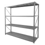 Estantería rack metálica 200x45x400 cm, 4 niveles, 1200 kg