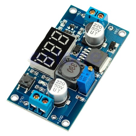 Regulador step down LM2596 con voltímetro 1.5 a 35V