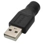 Adaptador USB macho a DC 5,5x2,1mm hembra, salida 5V