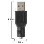 Adaptador USB macho a DC 5,5x2,1mm hembra, salida 5V