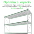 Viga para rack metálico 300 kg y 150 cm, sin tornillos