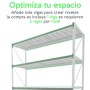 Viga para rack metálico 300 kg y 150 cm, sin tornillos