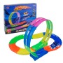 Pista de auto con luz flexible, 90 piezas, 1 auto
