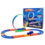 Pista de auto con luz flexible, 18 piezas, 1 auto