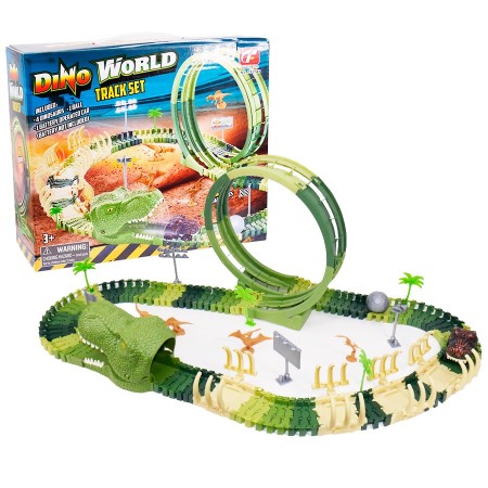 Pista de auto dinosaurio Flexible 96 piezas