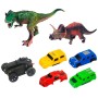 Pista flexible 165 piezas: autos y dinosaurios