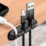 Organizador de cables 3 puertos con adhesivo 3M