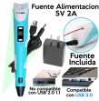Lápiz 3D Duaitek con fuente incluida, boquilla 0.7mm