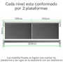 Estanteria Rack Metálico 4 niveles capacidad 1200kg
