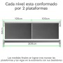 Estanteria Rack Metálico 4 niveles capacidad 1200kg