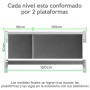 Estanteria Rack Metálico 4 niveles capacidad 1200kg
