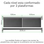 Estanteria Rack Metálico 4 niveles capacidad 1200kg