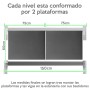 Estanteria Rack Metálico 5 niveles capacidad 1500kg