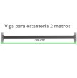 Viga para rack metálico 200 kg y 200 cm, sin tornillos