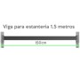 Viga para rack metálico 300 kg y 150 cm, sin tornillos